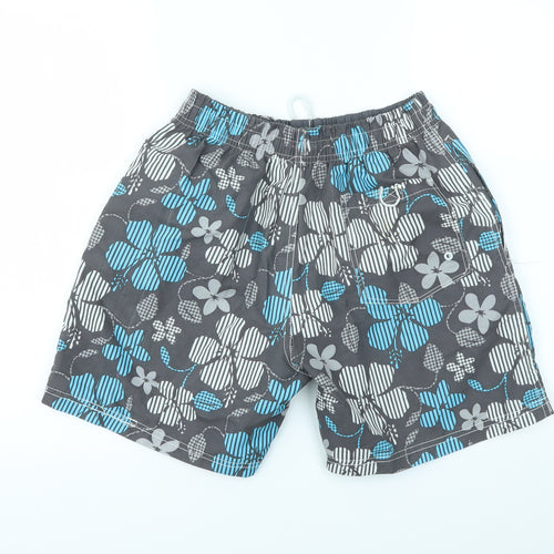 ACTIVE  Mens Multicoloured Floral  Sweat Shorts Size S - stretch waistband
