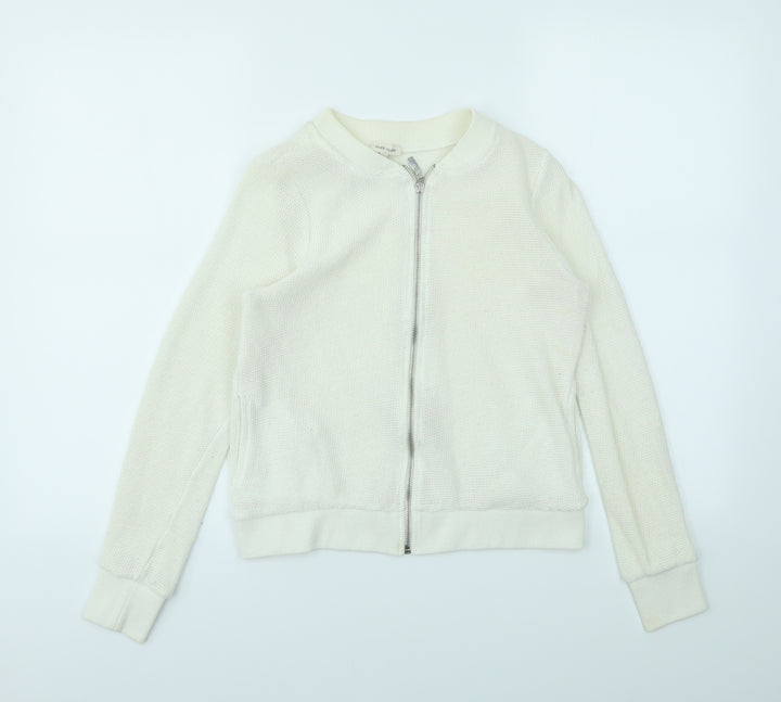 River Island Womens Ivory   Full Zip Jumper Size 8