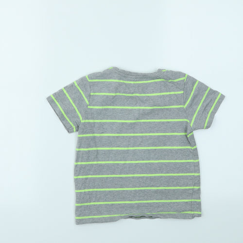Nutmeg Boys Multicoloured Striped  Basic T-Shirt Size 5-6 Years