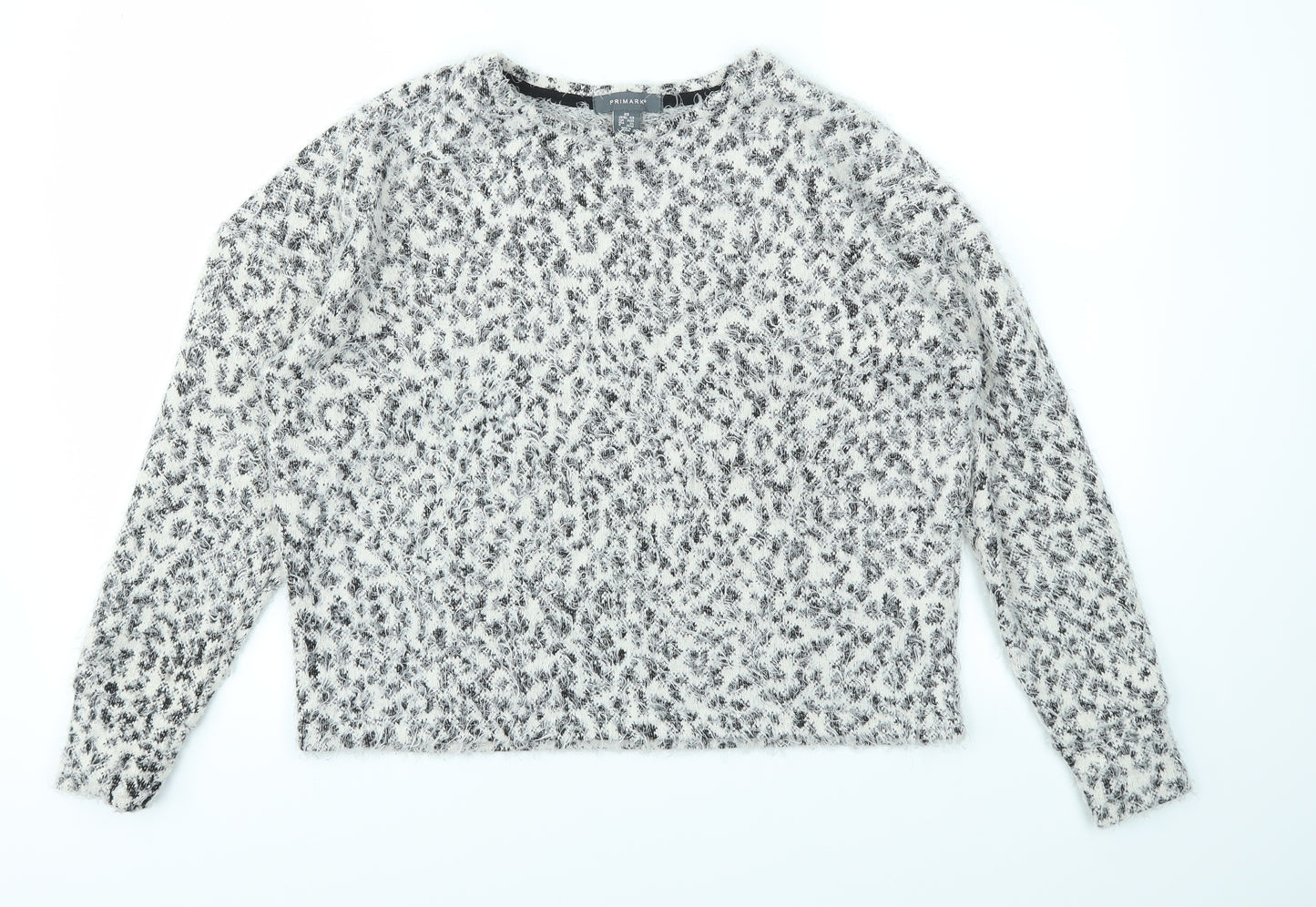 Primark Womens Ivory Geometric  Pullover Jumper Size XS