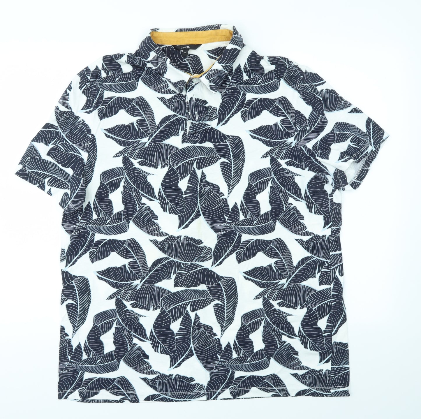 George Mens Multicoloured Geometric   Polo Size XL