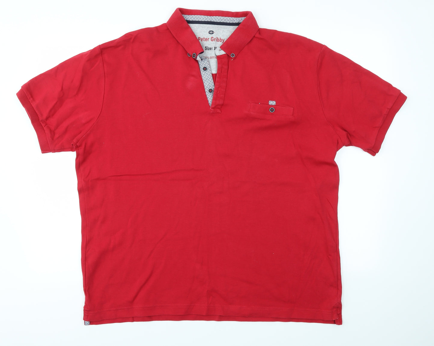 peter gribby Mens Red    Polo Size XL