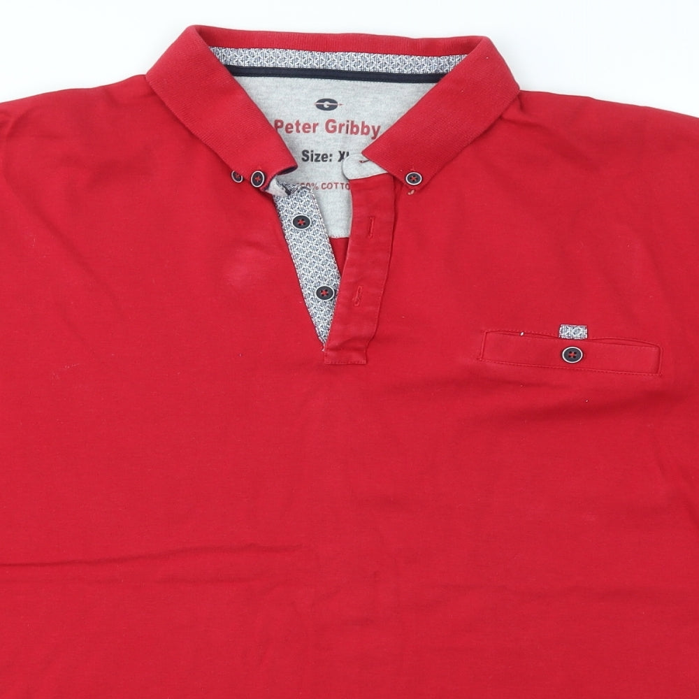 peter gribby Mens Red    Polo Size XL