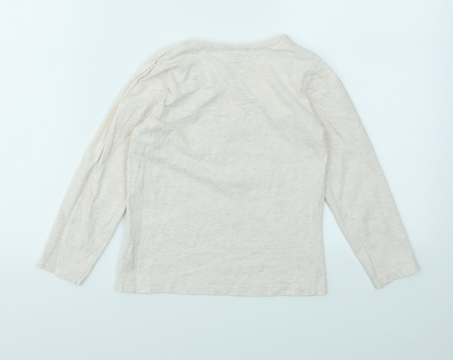 YD Girls Ivory   Basic T-Shirt Size 6-7 Years