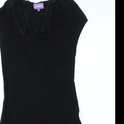 Purple Womens Black   Fit & Flare  Size L