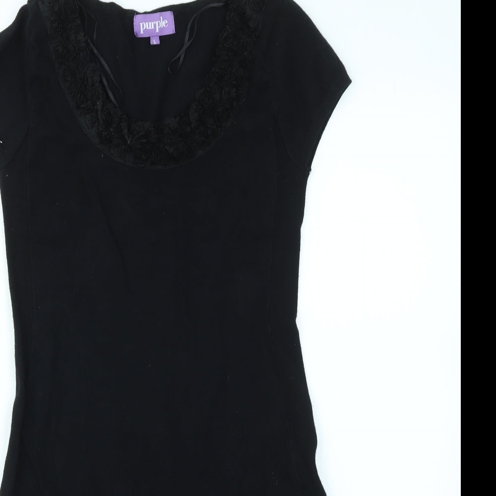 Purple Womens Black   Fit & Flare  Size L
