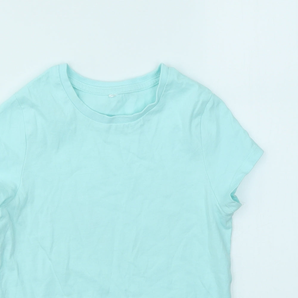 George Girls Blue   Basic T-Shirt Size 9-10 Years