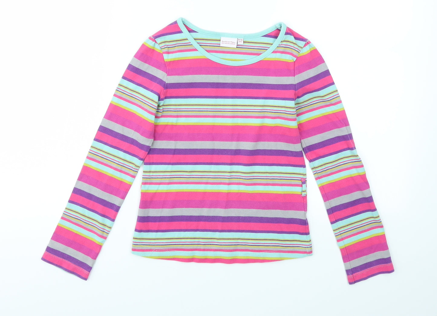 Debenhams Girls Multicoloured Striped  Basic T-Shirt Size 9-10 Years