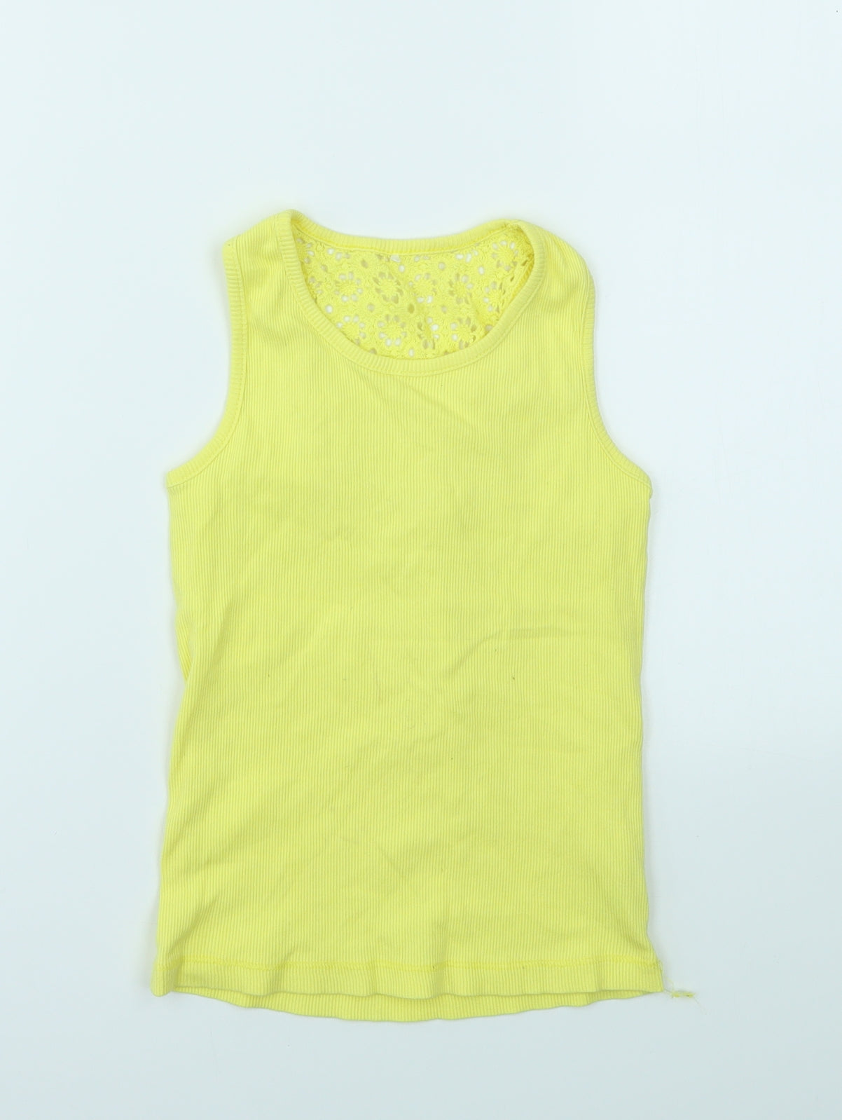 George Girls Yellow   Basic T-Shirt Size 7-8 Years