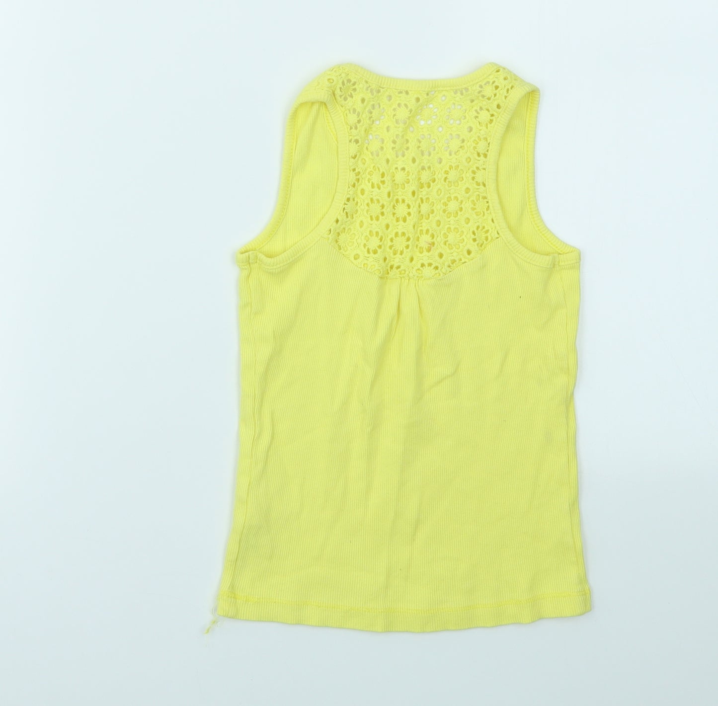 George Girls Yellow   Basic T-Shirt Size 7-8 Years