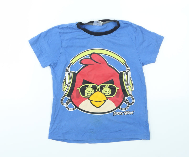 TESCO Boys Blue Basic T-Shirt Size 6-7 Years