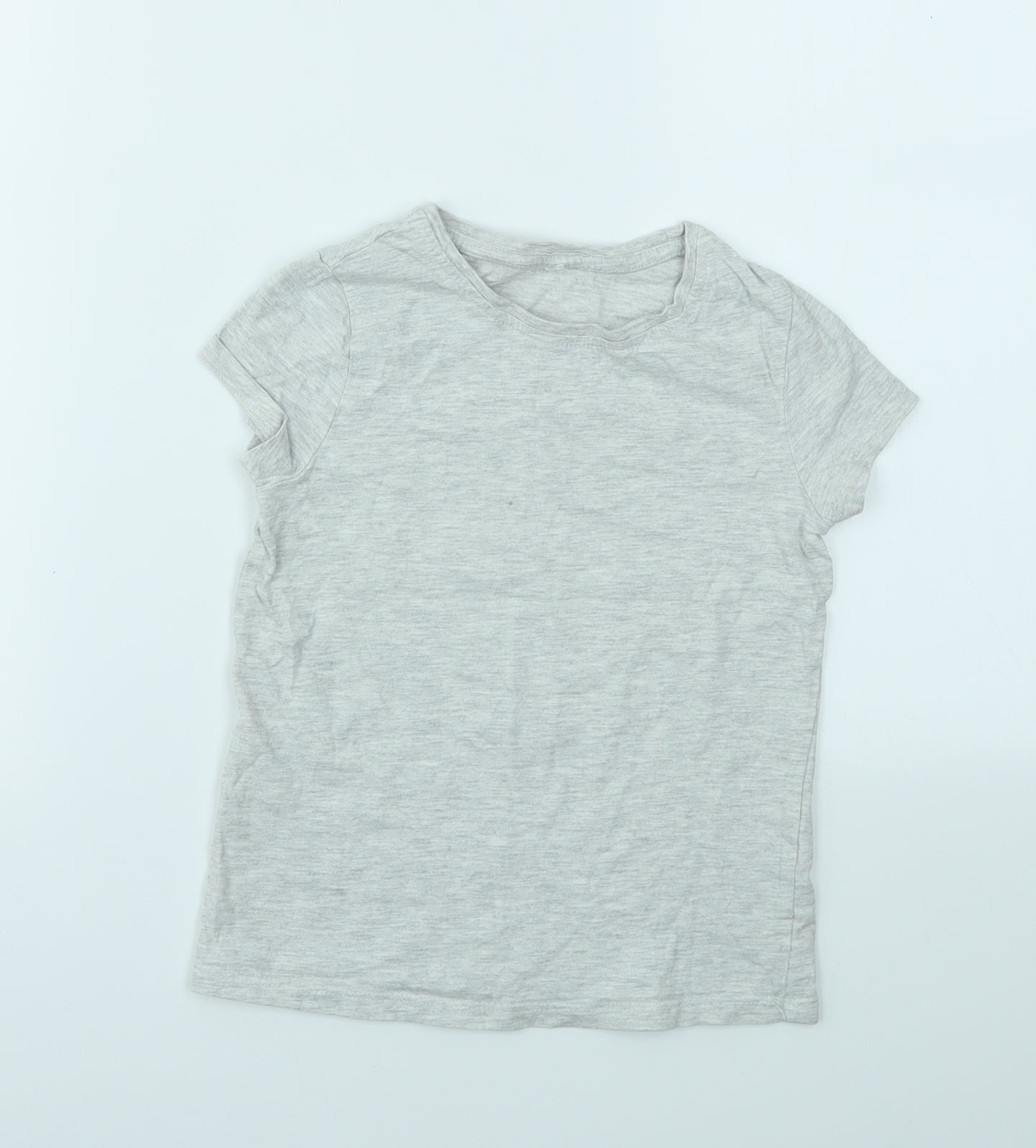 George Girls Grey   Basic T-Shirt Size 6-7 Years