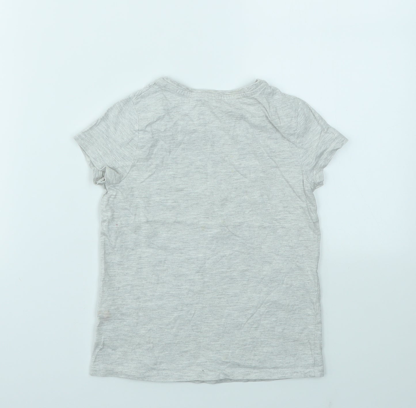 George Girls Grey   Basic T-Shirt Size 6-7 Years