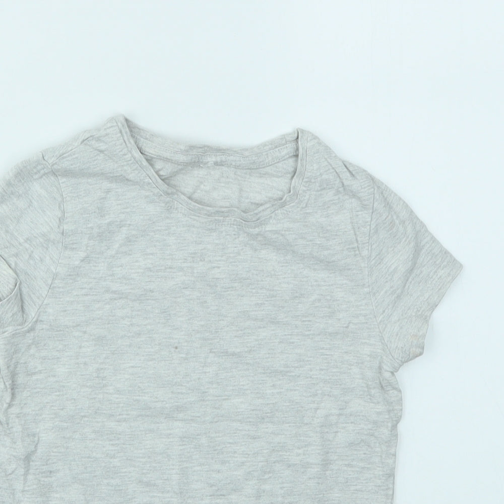 George Girls Grey   Basic T-Shirt Size 6-7 Years
