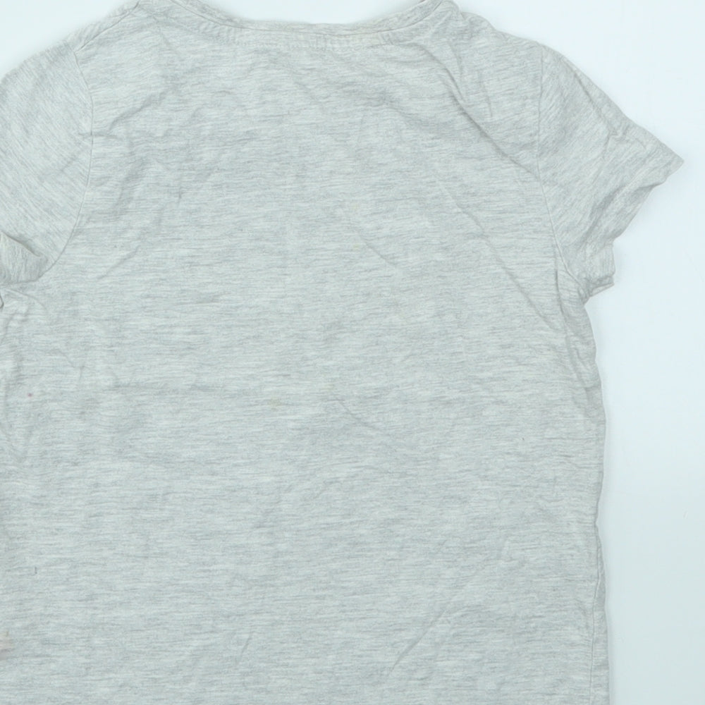 George Girls Grey   Basic T-Shirt Size 6-7 Years