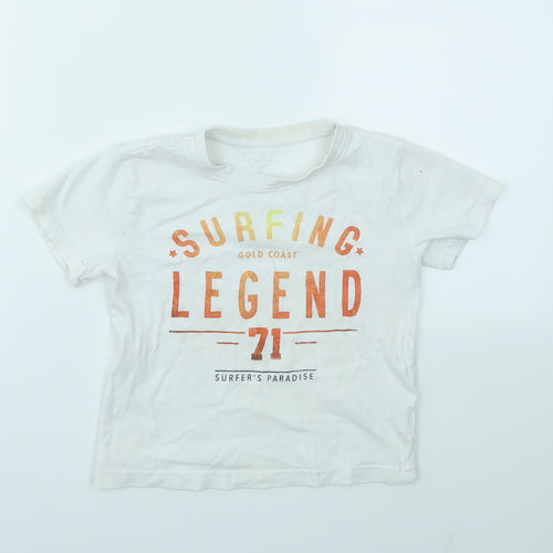Primark Boys White   Basic T-Shirt Size 3-4 Years