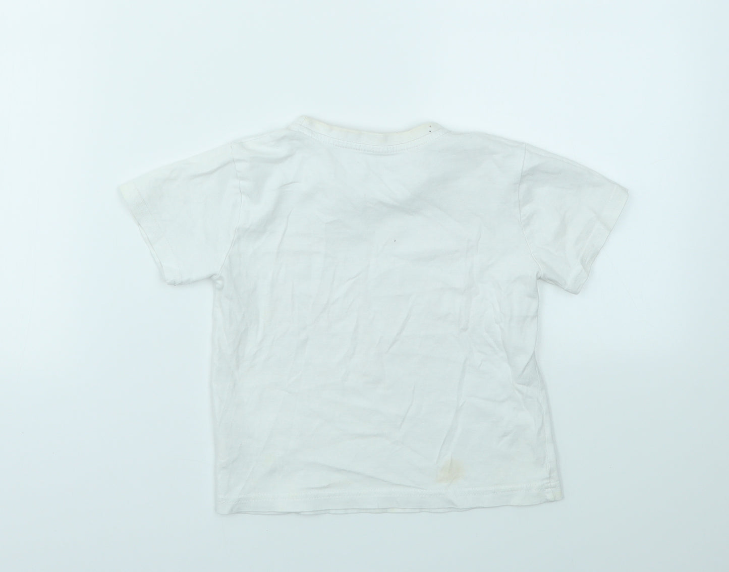 Primark Boys White   Basic T-Shirt Size 3-4 Years