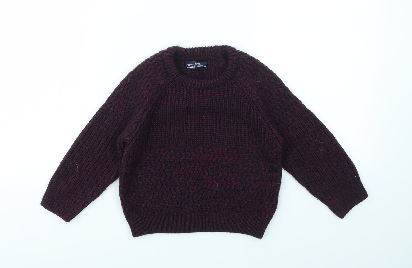 Matalan Boys Purple   Pullover Jumper Size 4 Years