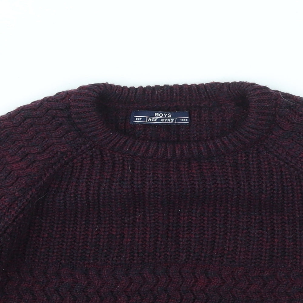 Matalan Boys Purple   Pullover Jumper Size 4 Years