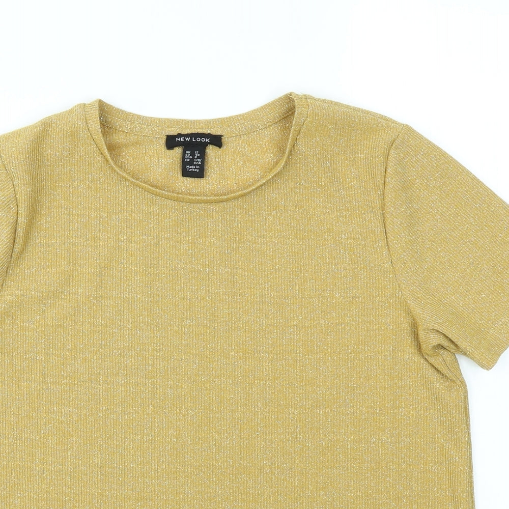 New Look Womens Gold   Basic T-Shirt Size 12