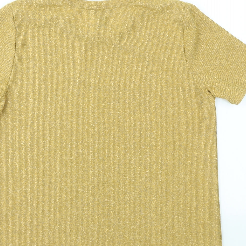 New Look Womens Gold   Basic T-Shirt Size 12