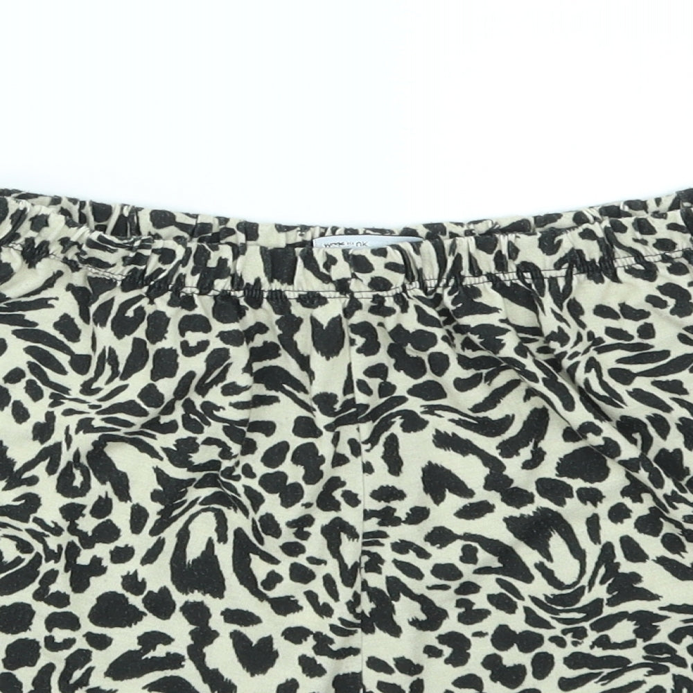 ASOS Womens Brown Animal Print  Cut-Off Shorts Size 12 - stretch waistband