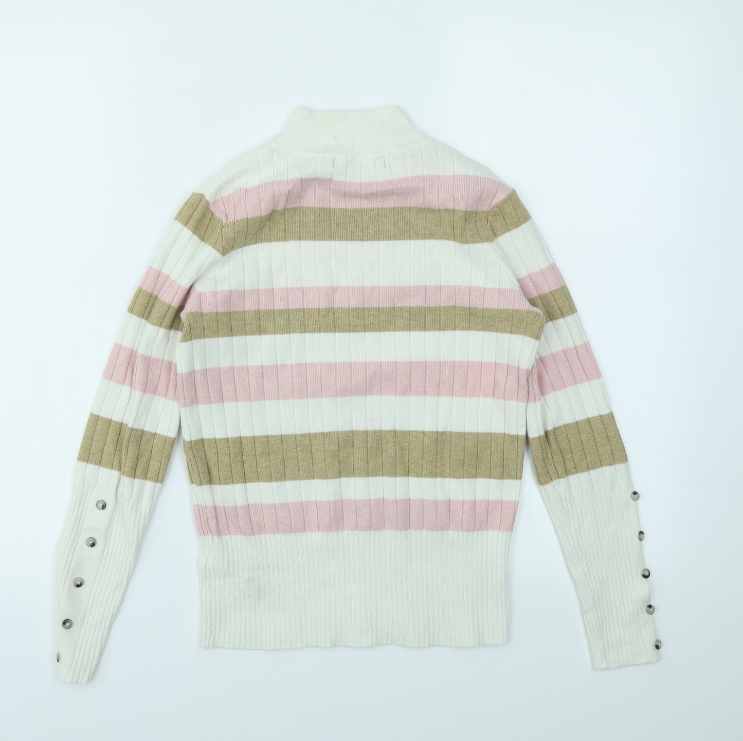 M&S Womens Multicoloured Striped  Pullover Jumper Size 8