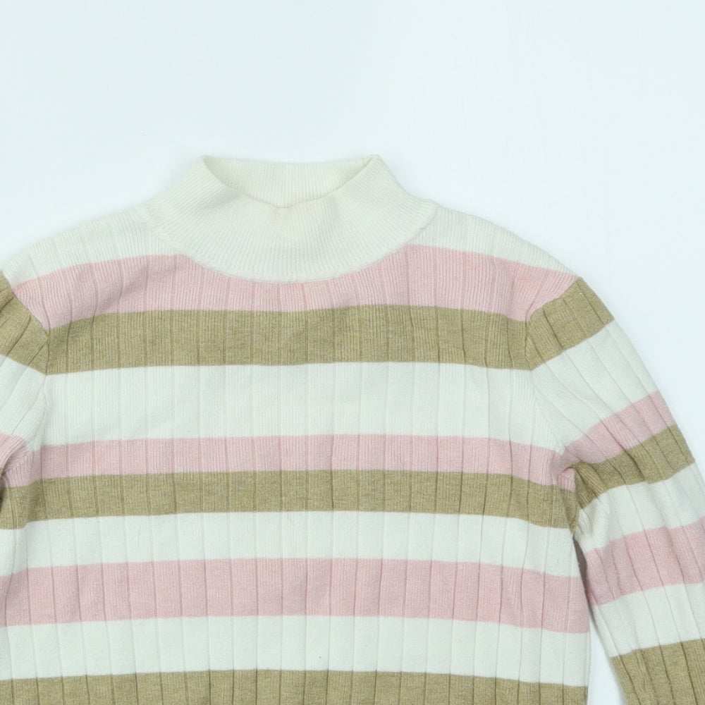 M&S Womens Multicoloured Striped  Pullover Jumper Size 8