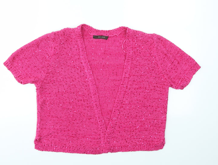 Savoir Womens Pink Cardigan Jumper Size 12