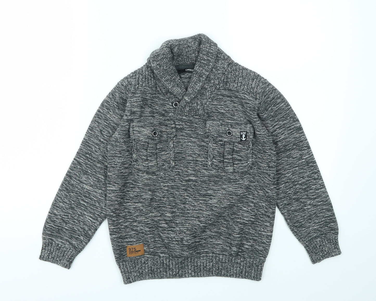 George Boys Grey   Pullover Jumper Size 9-10 Years