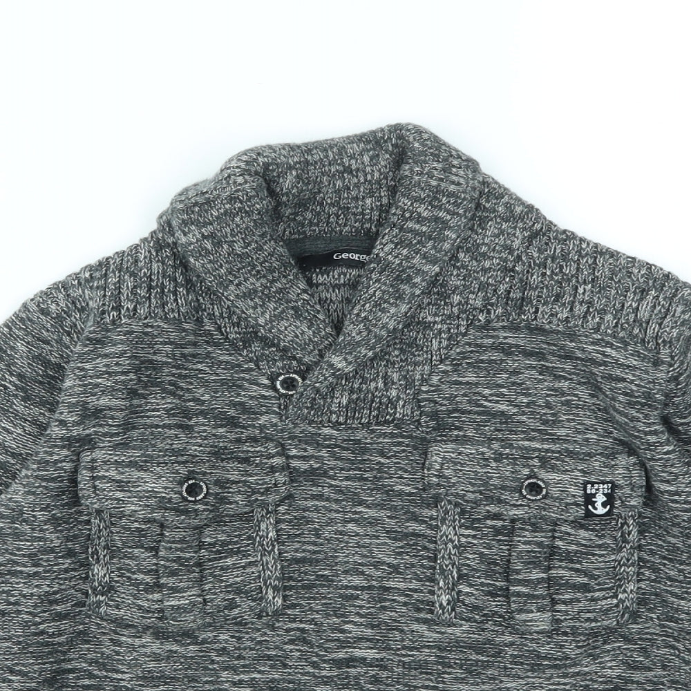 George Boys Grey   Pullover Jumper Size 9-10 Years