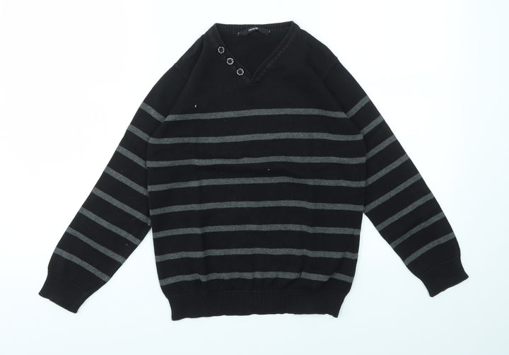 George Boys Multicoloured Striped Pullover Jumper Size 9-10 Years
