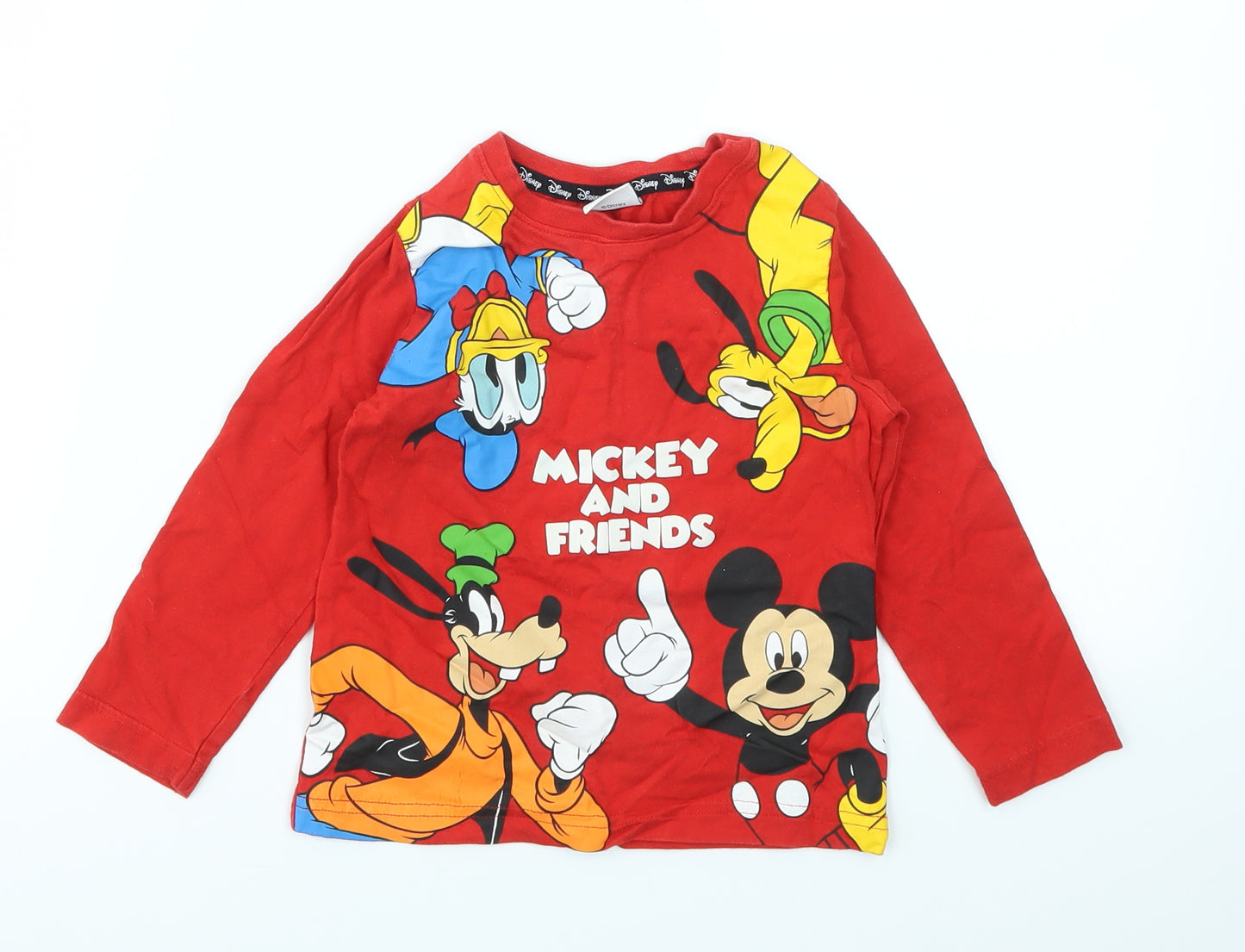 F&F Boys Red Animal Print  Basic T-Shirt Size 18-24 Months