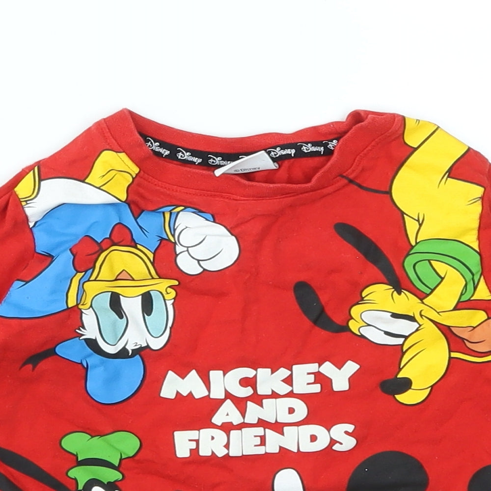 F&F Boys Red Animal Print  Basic T-Shirt Size 18-24 Months
