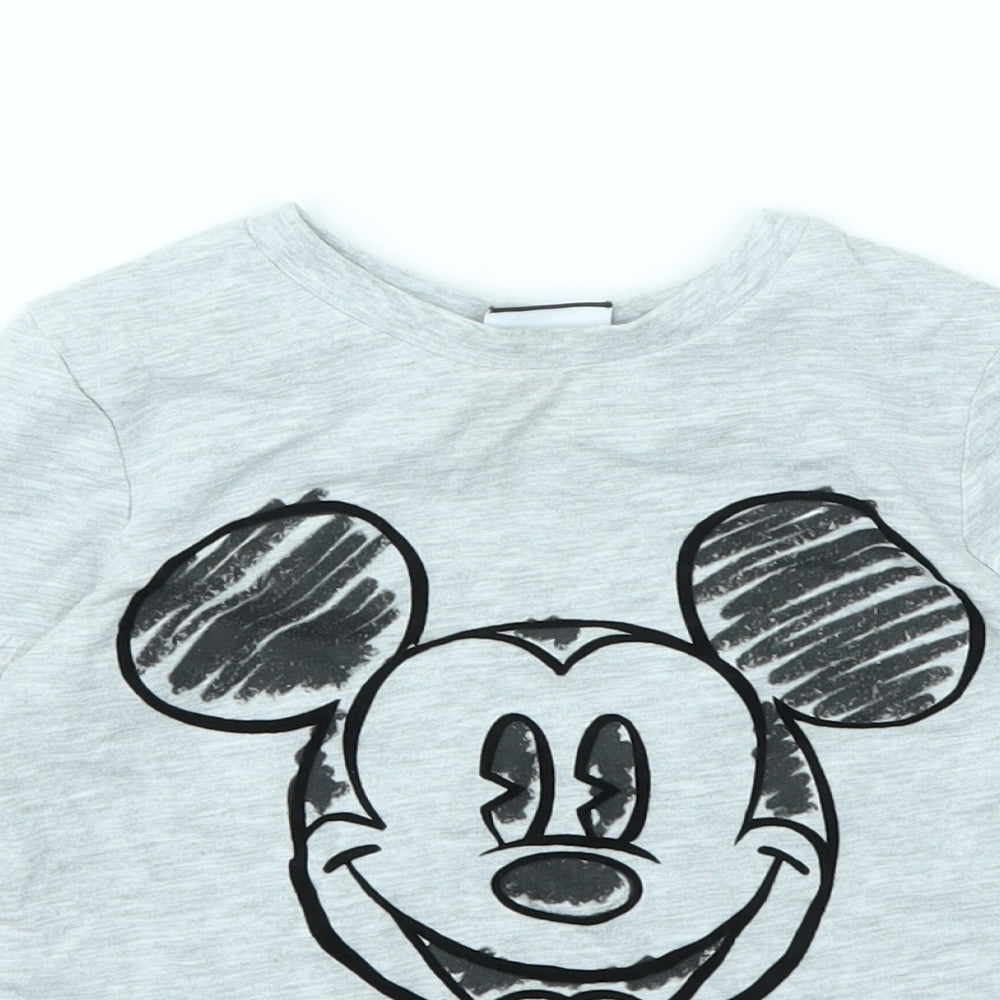 George Boys Grey Animal Print  Basic T-Shirt Size 2 Years