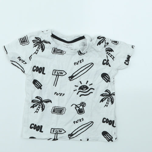 Primark Boys Multicoloured Geometric  Basic T-Shirt Size 18-24 Months