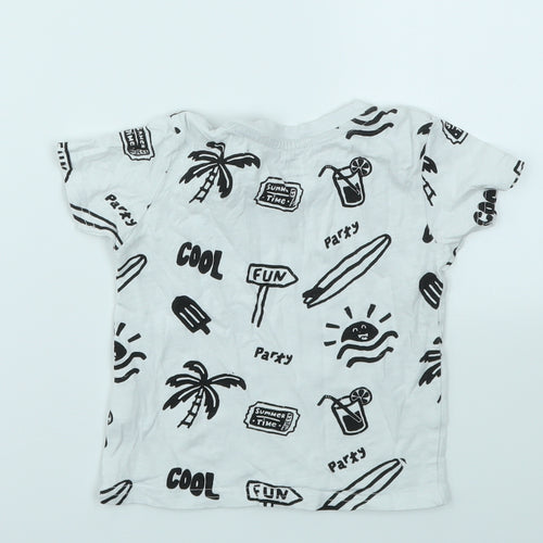 Primark Boys Multicoloured Geometric  Basic T-Shirt Size 18-24 Months