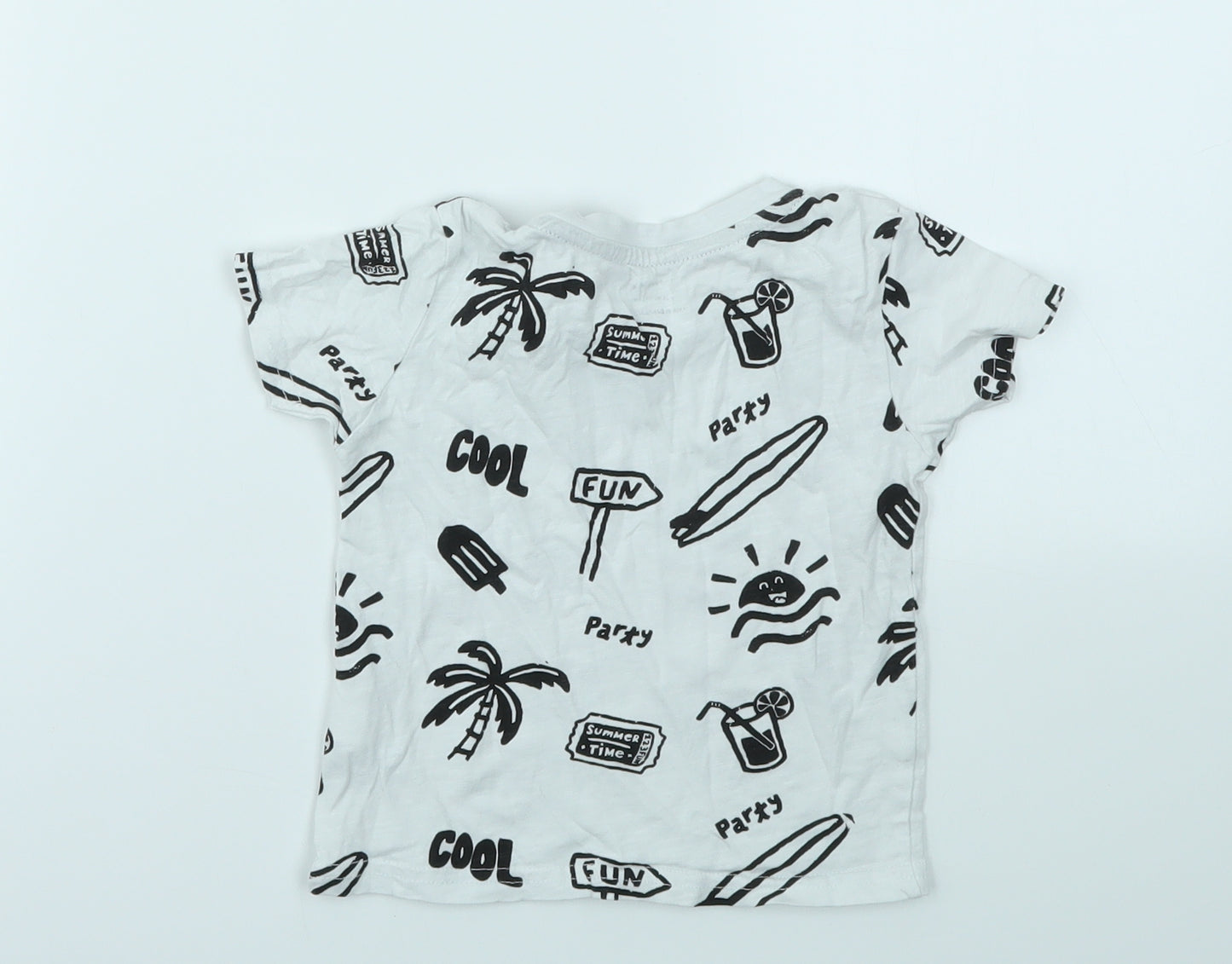 Primark Boys Multicoloured Geometric  Basic T-Shirt Size 18-24 Months