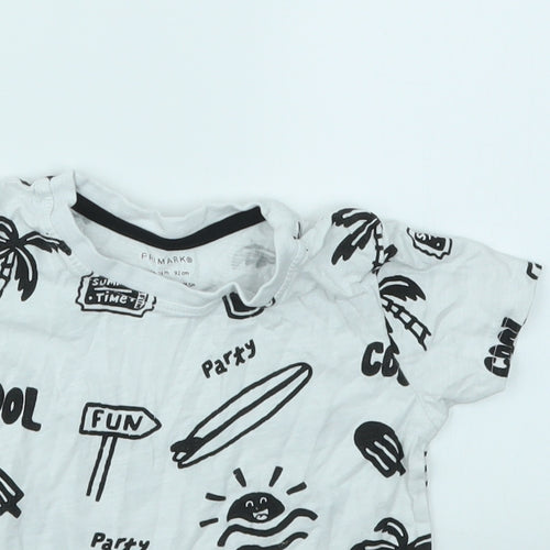 Primark Boys Multicoloured Geometric  Basic T-Shirt Size 18-24 Months