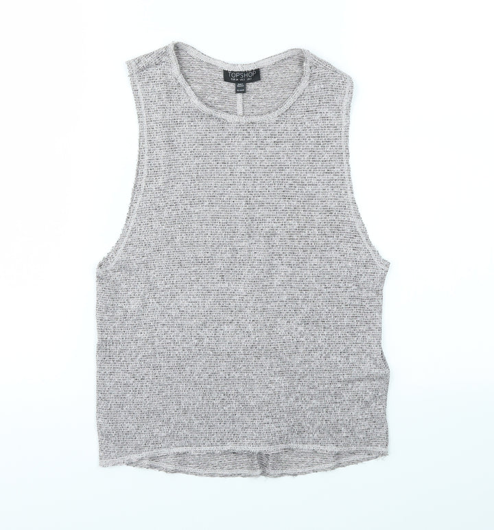 Topshop Womens Grey   Basic T-Shirt Size 6
