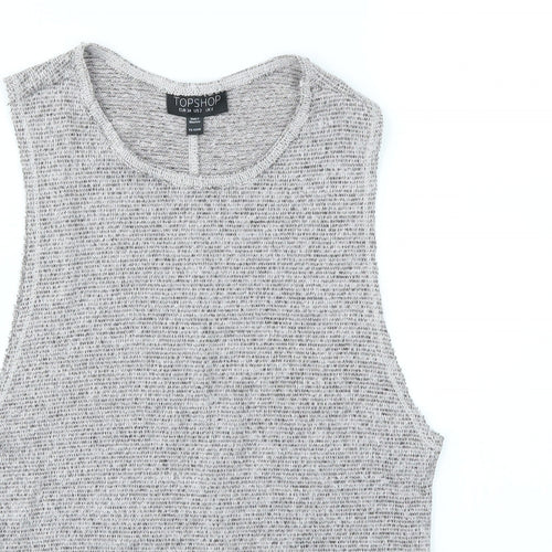 Topshop Womens Grey   Basic T-Shirt Size 6