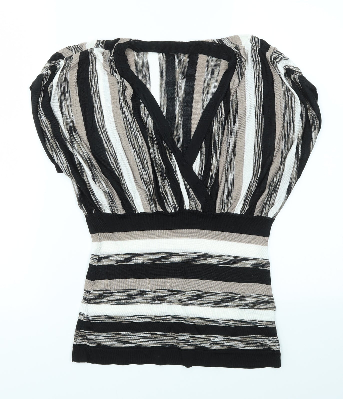 Coast Womens Multicoloured Striped  Basic T-Shirt Size 10