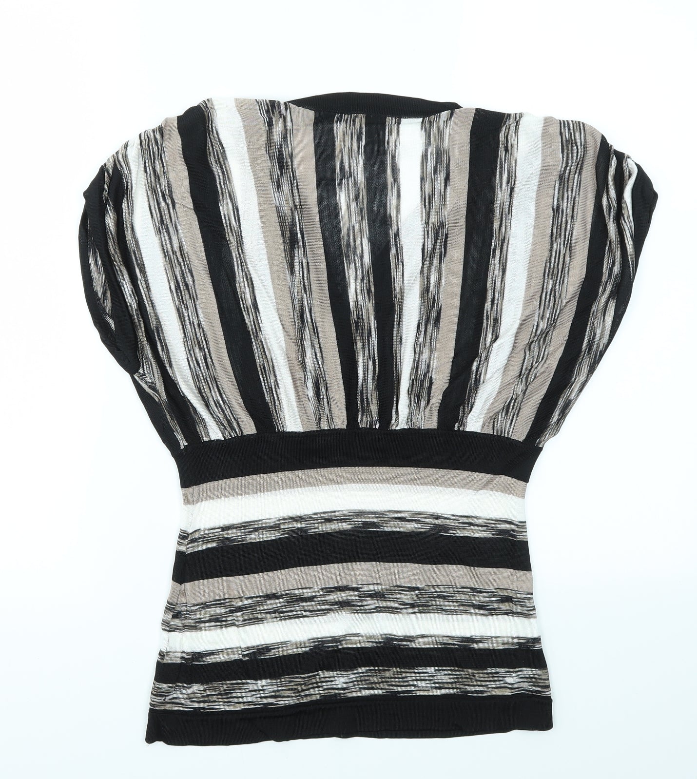 Coast Womens Multicoloured Striped  Basic T-Shirt Size 10