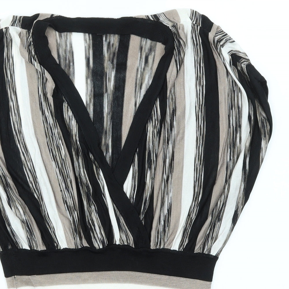 Coast Womens Multicoloured Striped  Basic T-Shirt Size 10