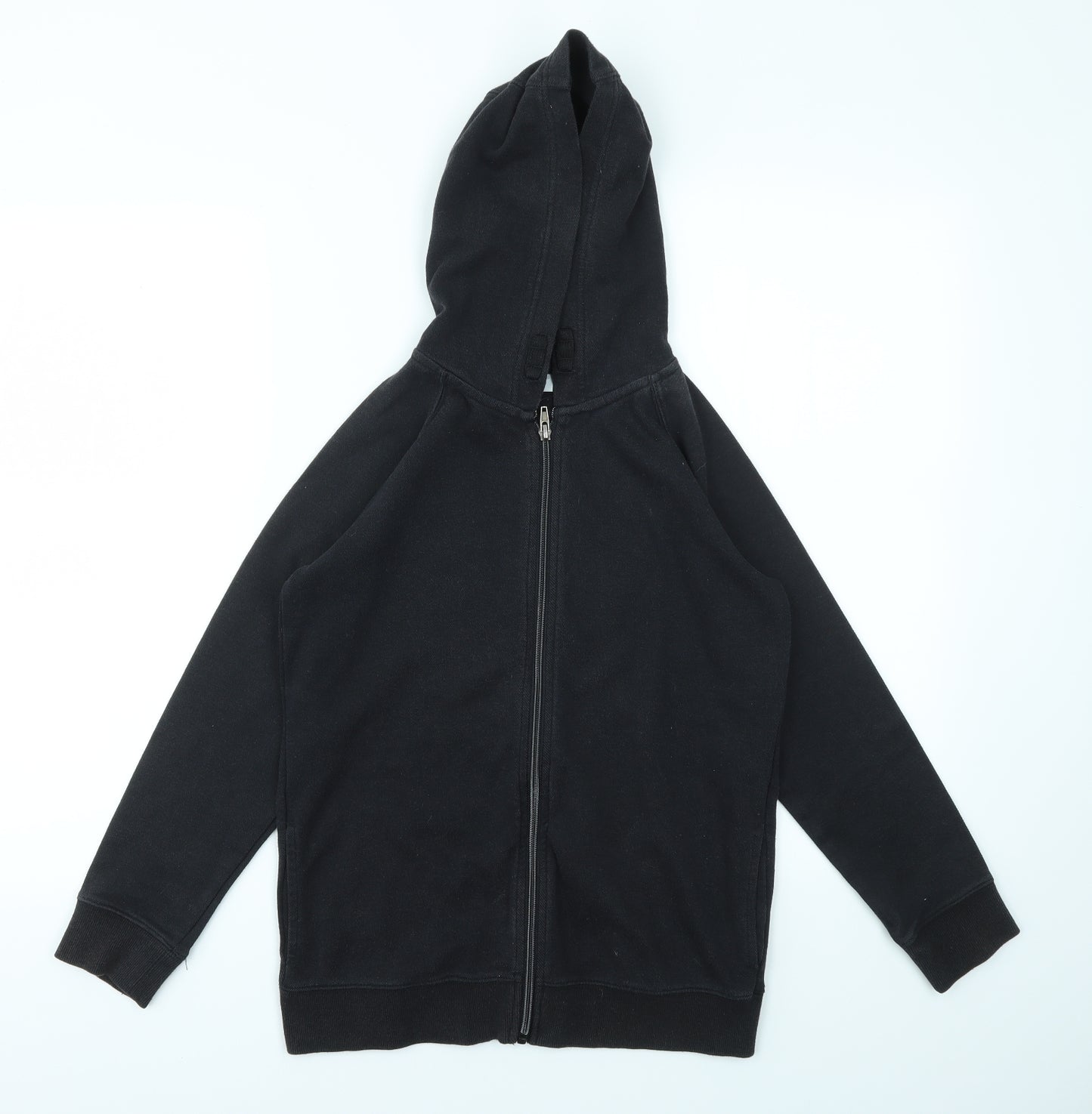 F&F Boys Black   Full Zip Hoodie Size 11-12 Years