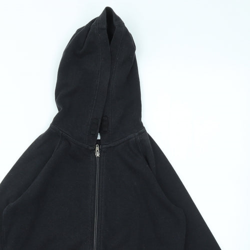 F&F Boys Black   Full Zip Hoodie Size 11-12 Years