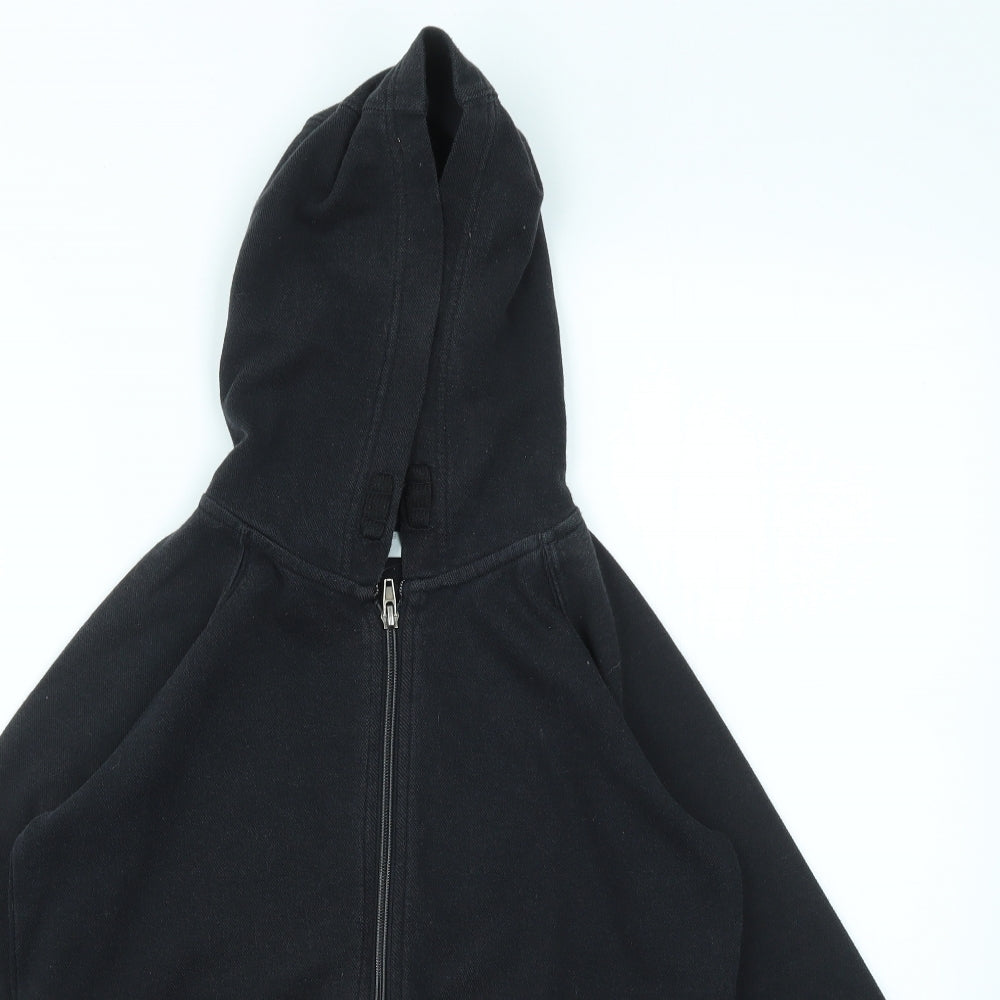 F&F Boys Black   Full Zip Hoodie Size 11-12 Years