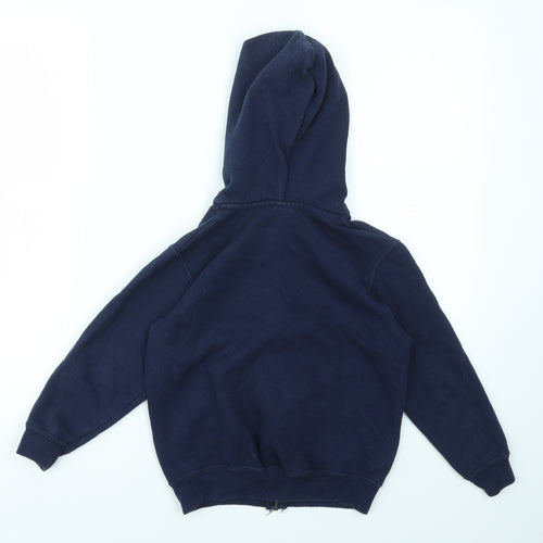 FRUIT THE LOOOM  Boys Blue   Full Zip Jumper Size 5-6 Years