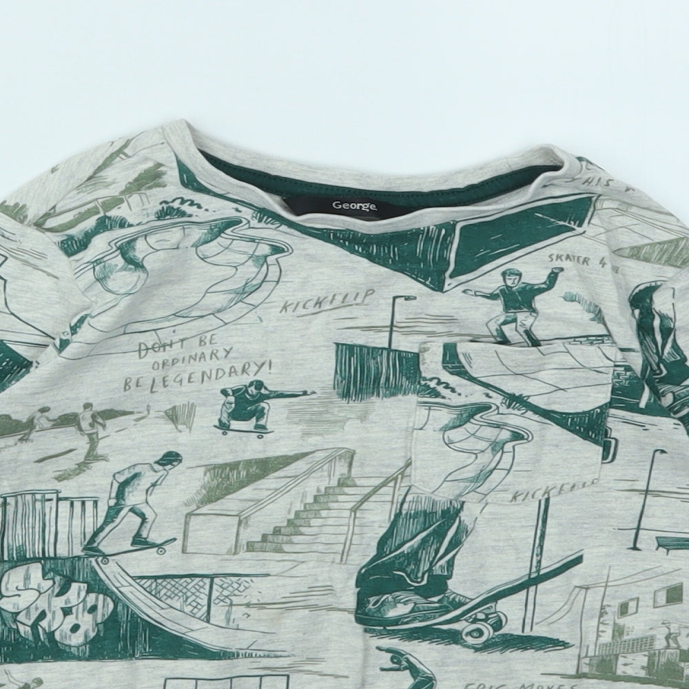 George Boys Multicoloured Geometric  Basic T-Shirt Size 4-5 Years