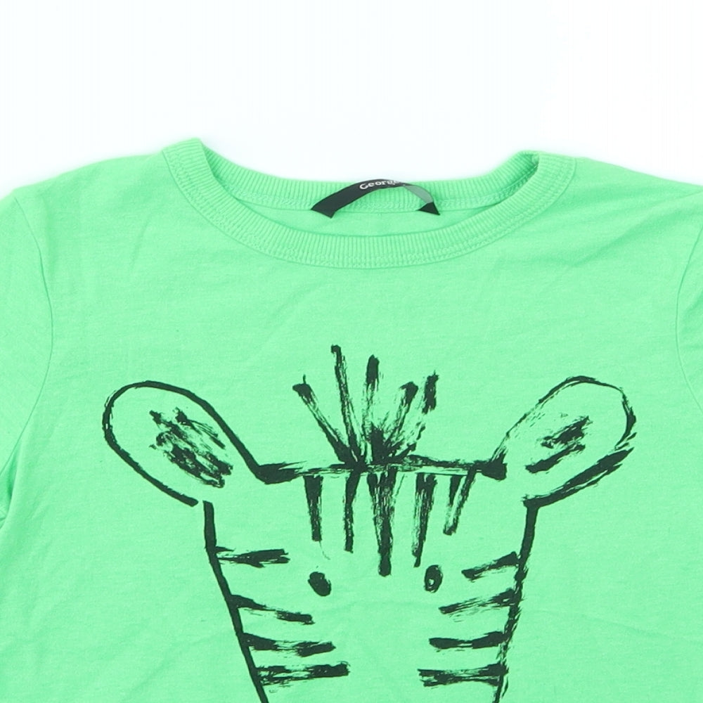 George Boys Green   Basic T-Shirt Size 5-6 Years